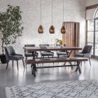 Logan Dining Table - Gun Metal Legs - Large