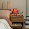 Atkin and Thyme Alana Cherry Table Lamp Light On 