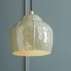 Atkin and Thyme Beau Green Pendant Light Detail Light On