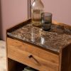 Atkin and Thyme Brera Bedside Table Marble Top Detail