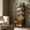 Atkin and Thyme Brera Narrow Shelving Unit Side View
