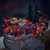 Atkin and Thyme Retro Bauble Cluster Garland Purple and Green 