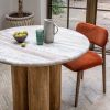 Atkin and Thyme Column Coffee Table in Natural Marble Detail