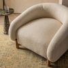 Atkin and Thyme Cocoon Armchair in Off-White Boucle Seat Detail