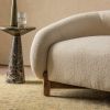 Atkin and Thyme Cocoon Armchair in Off-White Boucle Leg Detail