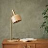 Atkin and Thyme Emma Table Lamp in Latte Light Off