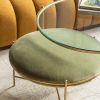 Atkin and Thyme Faye Coffee Table Cushion and Glass Table Top Detail