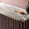 Atkin and Thyme Flute Vintage Chest Of Drawers Marble Top Detail