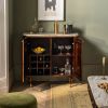 Atkin and Thyme Flute Vintage Drinks Cabinet Front View Open