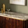 Atkin and Thyme Flute Vintage Drinks Cabinet Marble Top Detail