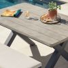 Atkin and Thyme Gabriela 6 Seat Bench Dining Set Table Detail