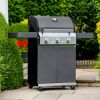 Atkin and Thyme Grillstream Hybrid BBQ in Matt Grey - 3 Burner 