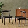 Atkin and Thyme Hiro Dining Chairs (Pair) In Black