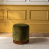 Atkin and Thyme Holborn Footstool in Deep Green Velvet