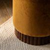 Atkin and Thyme Holborn Footstool in Mustard Velvet Detail