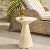 Atkin and Thyme Jasper Side Table in Travertine Finish