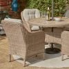 Atkin and Thyme Karla 4 Seat Dining Set with Parasol Chair Back Detail