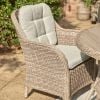 Atkin and Thyme Karla 4 Seat Dining Set with Parasol Chair Seat Detail