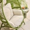 Atkin and Thyme Lauren Cocoon Chair in Green Cushion Detail