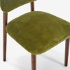 Atkin and Thyme Layla Dining Chair Green Velvet Seat