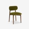 Atkin and Thyme Layla Dining Chair Green Velvet  Side View