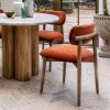 Atkin and Thyme Layla Chair In Rust Velvet Back View