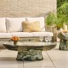 Atkin and Thyme Lucy Coffee Table in Green Marble Outdoor