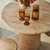 Atkin and Thyme Mason Bistro Table in Travertine Finish Table Detail