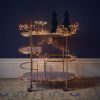 Atkin and Thyme Micro Cluster Lights with Copper Wire on Drinks Trolley