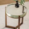 Atkin and Thyme Molten Side Table in Clear Top Detail