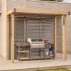 Atkin and Thyme Outdoor Kitchen with Open Sides - Pergola Not Included 