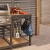 Atkin and Thyme Outdoor Kitchen with Open Sides Utensil Hanging Feature