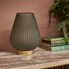 Atkin and Thyme Phoebe Table Lamp in Green Light Off