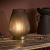 Atkin and Thyme Phoebe Table Lamp in Grey Light On