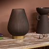 Atkin and Thyme Phoebe Table Lamp in Grey Light Off