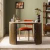 Atkin and Thyme Rondo Marble Desk With Layla Rust Chair