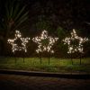 Atkin and Thyme Christmas Black Star Stake Lights Set of Three