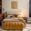 Atkin and Thyme Sloane Kingsize Fluted Bed in Natural Boucle