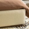 Atkin and Thyme Sloane Kingsize Fluted Bed in Natural Boucle Base Detail