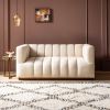 Atkin and Thyme Sloan Fluted 2-Seat Sofa in Off White Boucle 