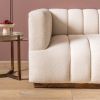 Atkin and Thyme Sloan Fluted 2-Seat Sofa in Off White Boucle Close Up 