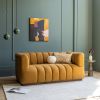 Atkin and Thyme Sloane Mustard Sofa Angled View 