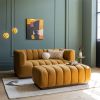 Atkin and Thyme Sloane Mustard Sofa with Mustard Ottoman