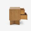 Atkin and Thyme Umi Bedside Table Side Profile Drawers Open