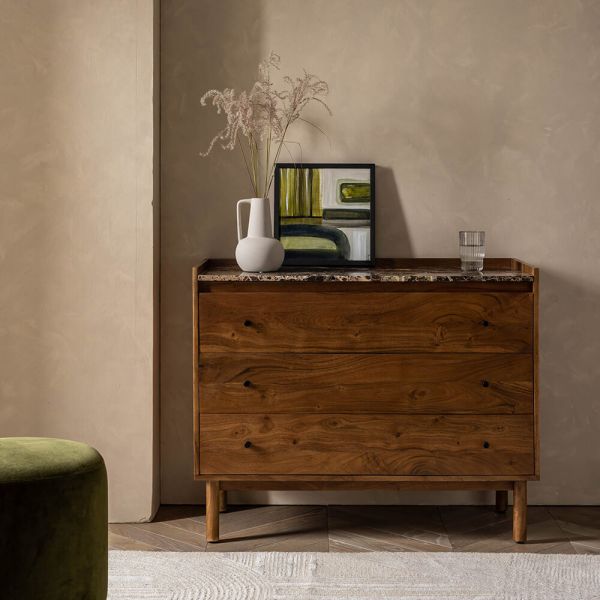 Brera Marble Chest Of Drawers