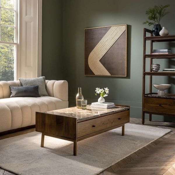 Atkin and Thyme Brera Coffee Table Styled in Living Room