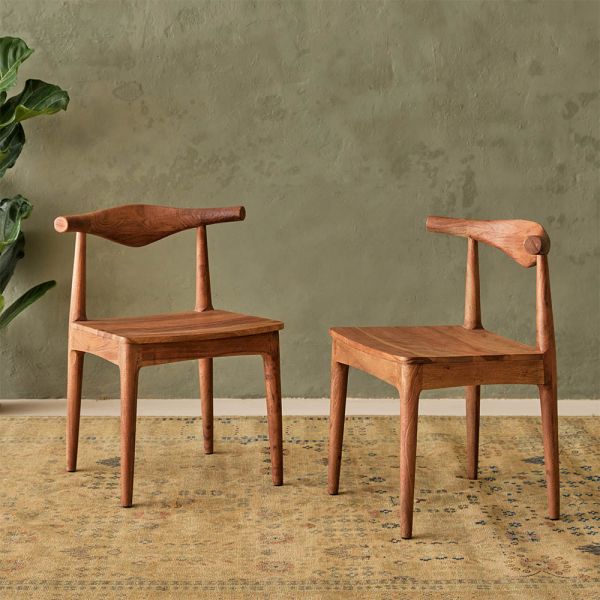 Hiro Dining Chairs (Pair) - Natural