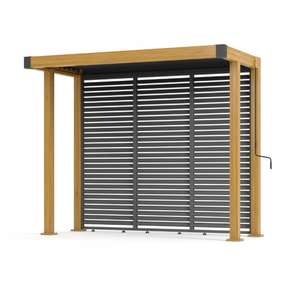 Savannah BBQ Pergola with Slatted Wall 1.5 x 3m 