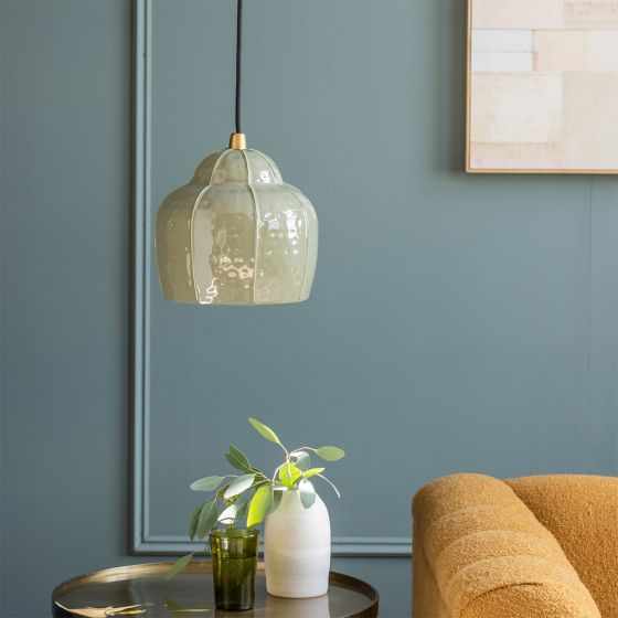 Atkin and Thyme Beau Green Pendant Light