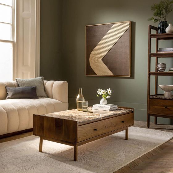 Atkin and Thyme Brera Coffee Table Styled in Living Room